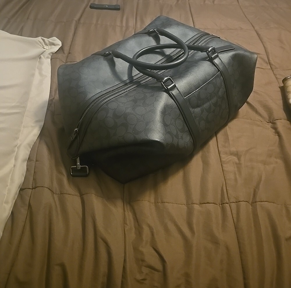 Men's Black Coach Trekker 52 Weekender Duffel Bag - Picture 3 of 10